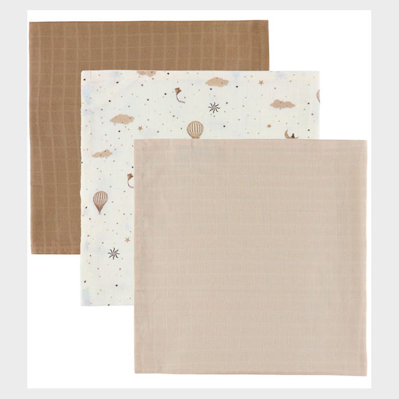 Cam Cam Stofbleer - 70x70 cm - 3-pak - Dreamland/Camel/Light San