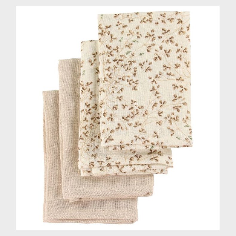 Cam Cam Vaskeklude - 30x30 - 4-pak - Lierre/Almond