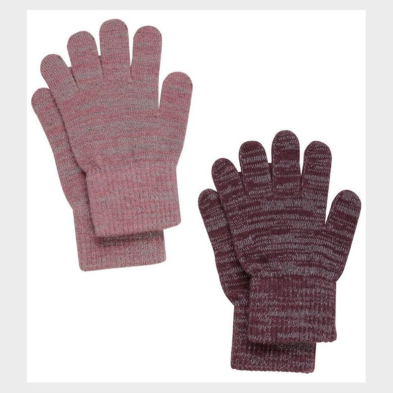 CeLaVi Handsker - Uld/Polyester - 2-pak - Rose Brown m. Refleks