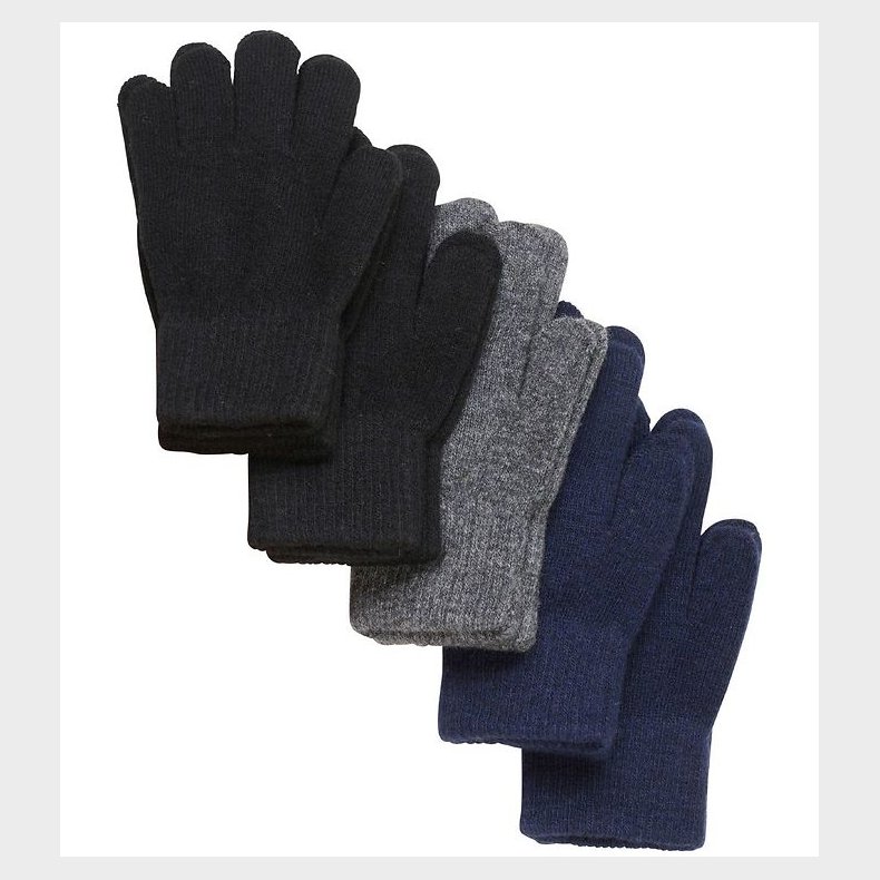 CeLaVi Handsker - Uld/Nylon - 5-pak - Sort/Bl