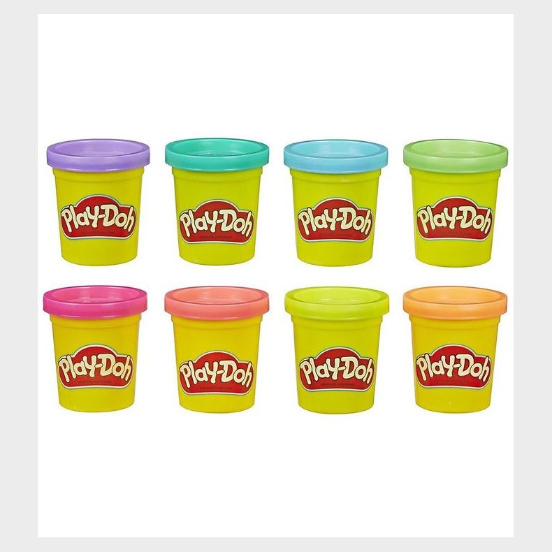 Play-Doh Modellervoks - Neon - 8-pak