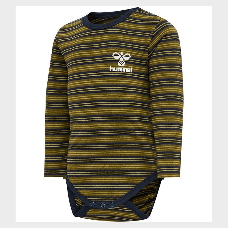 Hummel Body l/� - HmlUnited - Stribet - Black Iris/Gr�n