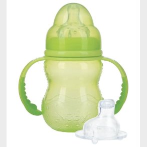 Nuby Sutteflaske m. Hndtag og Drikketud - 240ml - Grn