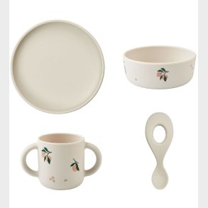 Liewood Spises�t - Silikone - 4 dele - Vivi - Peach/Sea