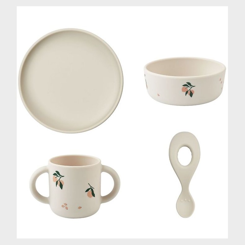 Liewood Spises�t - Silikone - 4 dele - Vivi - Peach/Sea