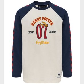 Hummel Bluse - hmlHarry Potter Boys - Marshmallow/Navy m. Print