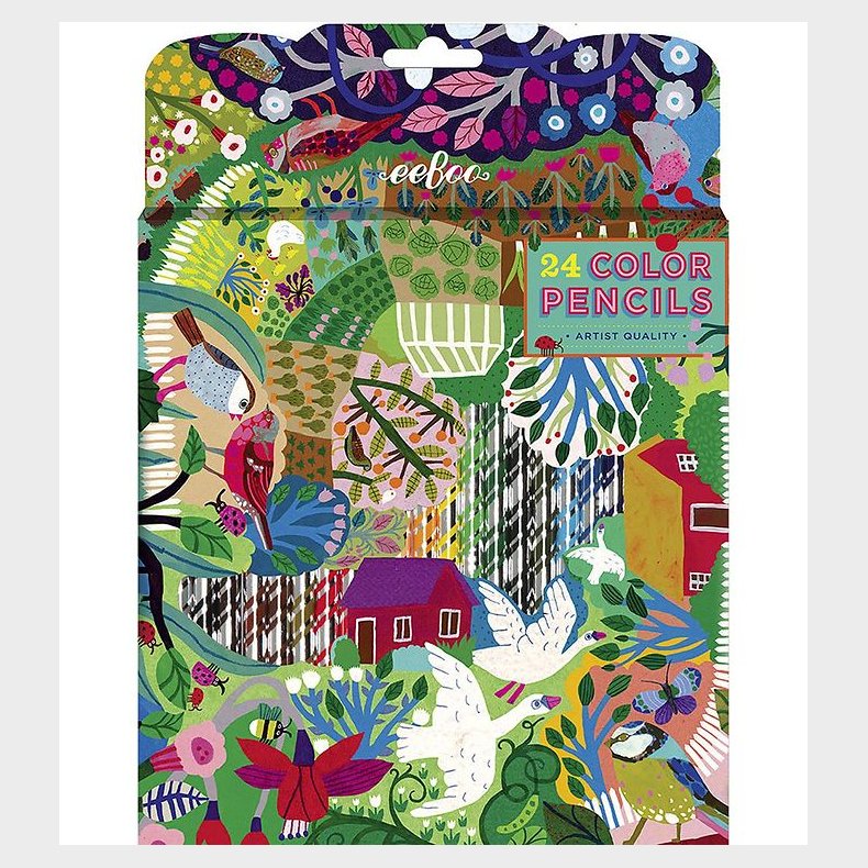 Eeboo Farveblyanter - 24 Stk. - Bountiful Garden