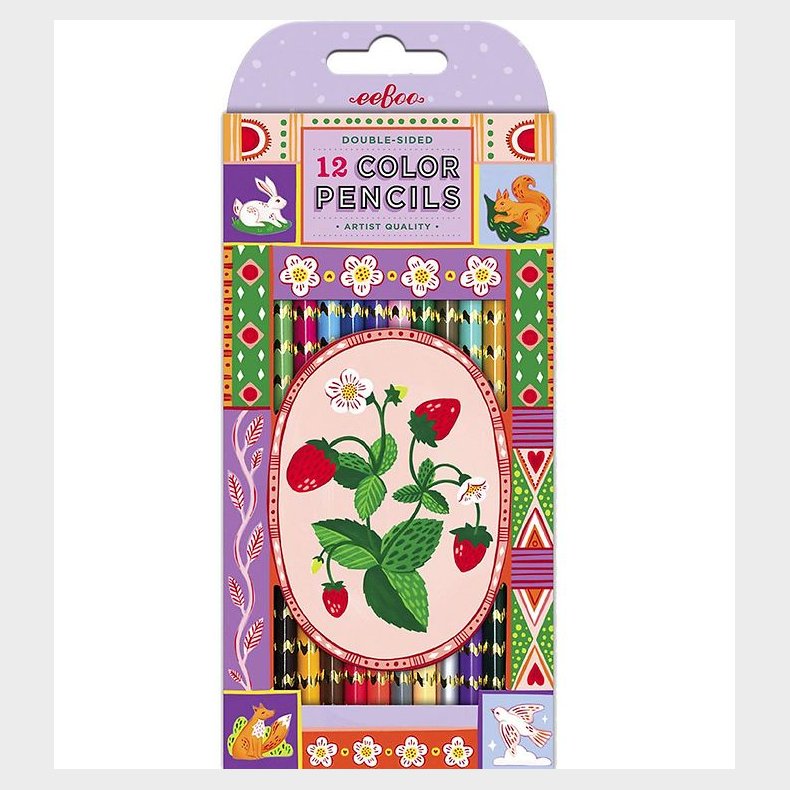 Eeboo Farveblyanter - 12 Stk. - Strawberries