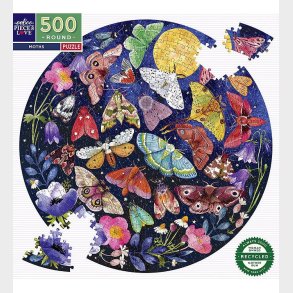 Eeboo Puslespil - 500 Brikker - 58,5 cm - Moths