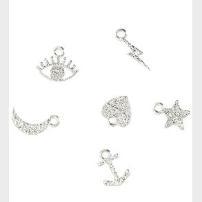 Me&My BOX Vedh�ng - 6 Stk. - Ikoner - S�lvbelagt