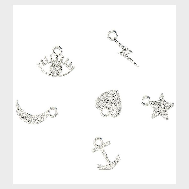 Me&My BOX Vedh�ng - 6 Stk. - Ikoner - S�lvbelagt