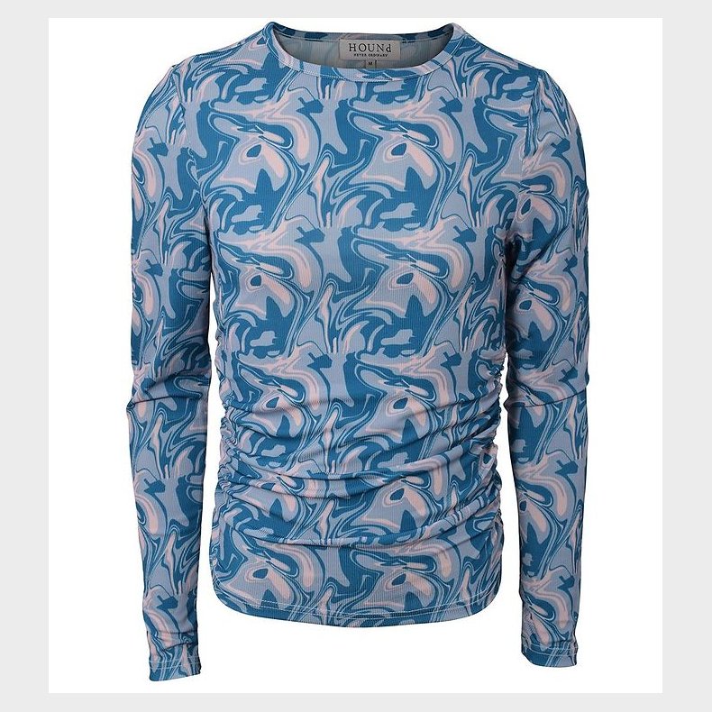 Hound Bluse - Graphic Top - Cobalt Blue Mix