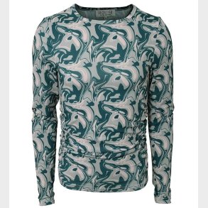 Hound Bluse - Graphic Top - Olive Mix