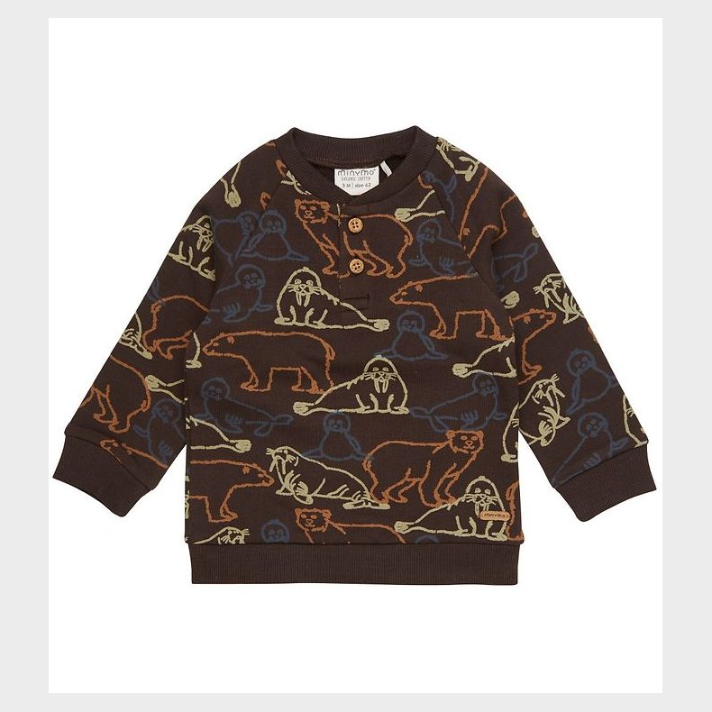Minymo Sweatshirt - Java m. Hvalros