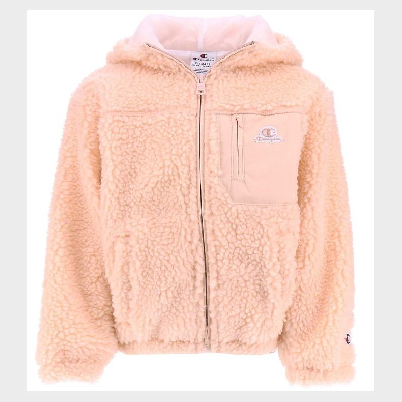 Champion Cardigan m. Htte - Plys - Rosa