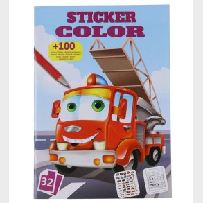 Megastar Malebog m. Klistermrker - 32 Sider - Biler