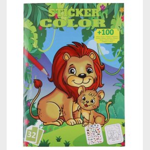 Megastar Malebog m. Klistermrker - 32 Sider - Dyr