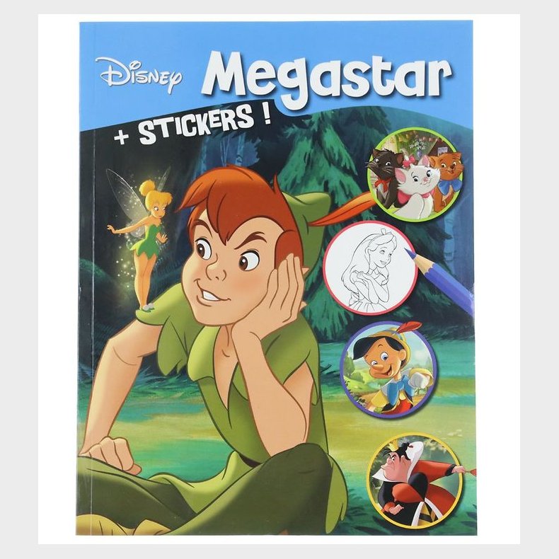 Megastar Malebog m. Klistermrker - 208 Sider - Peter Pan