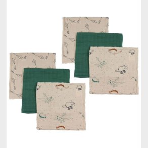 Pippi Baby Stofbleer - 6-Pak - 65x65 cm - Deep Lichen Green