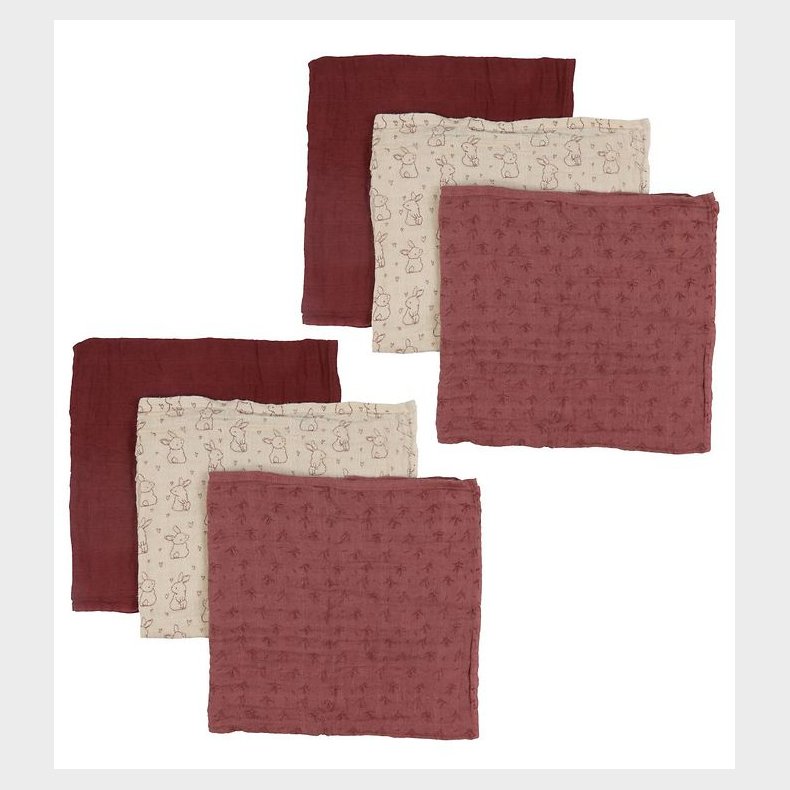 Pippi Baby Stofbleer - 6-Pak - 65x65 cm - Old Rose