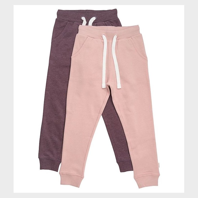Minymo Sweatpants - Basic 37 - 2-Pak - Misty Rose
