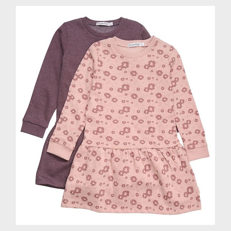 Minymo Sweatkjole - 2-Pak - Misty Rose