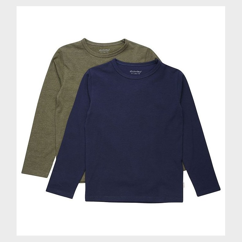 Minymo Bluse - 2-Pak - Dark Olive