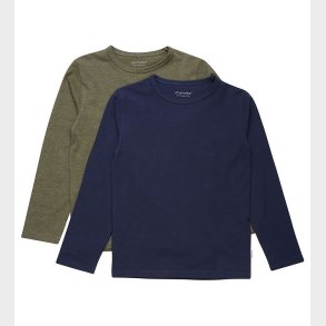 Minymo Bluse - 2-Pak - Dark Olive