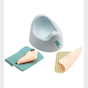 Djeco Dukketilbehr - Potty & Wipes