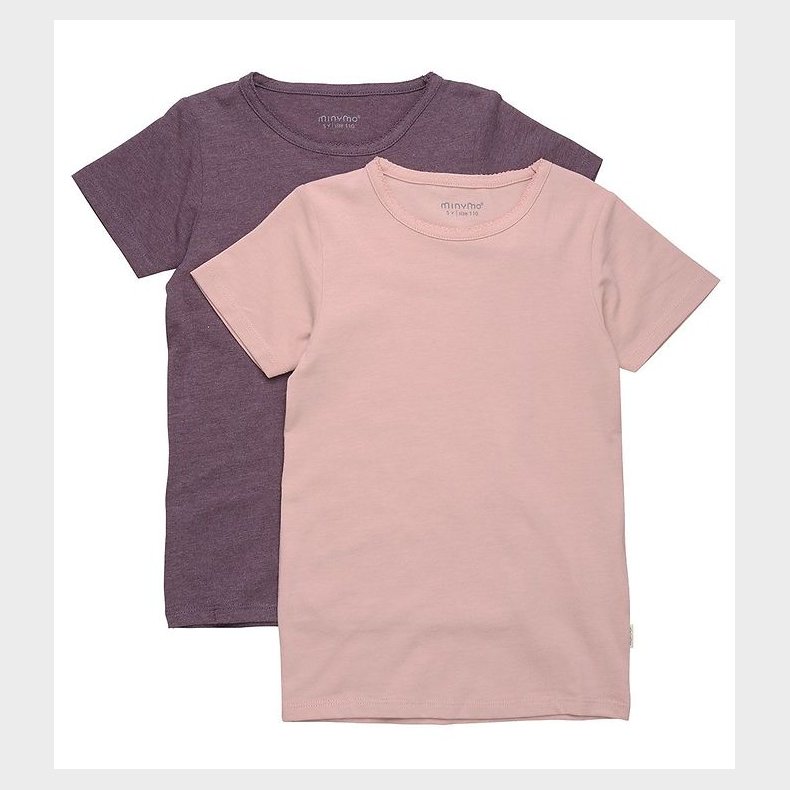 Minymo T-Shirt - 2-Pak - Misty Rose