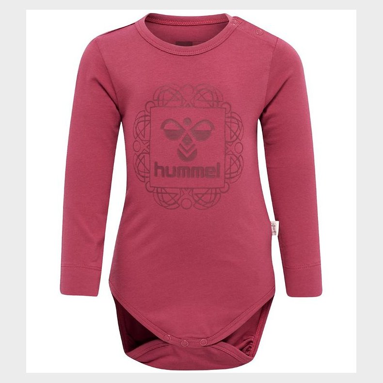 Hummel Body l/s - hmlHelga - Earth Red m. Logo