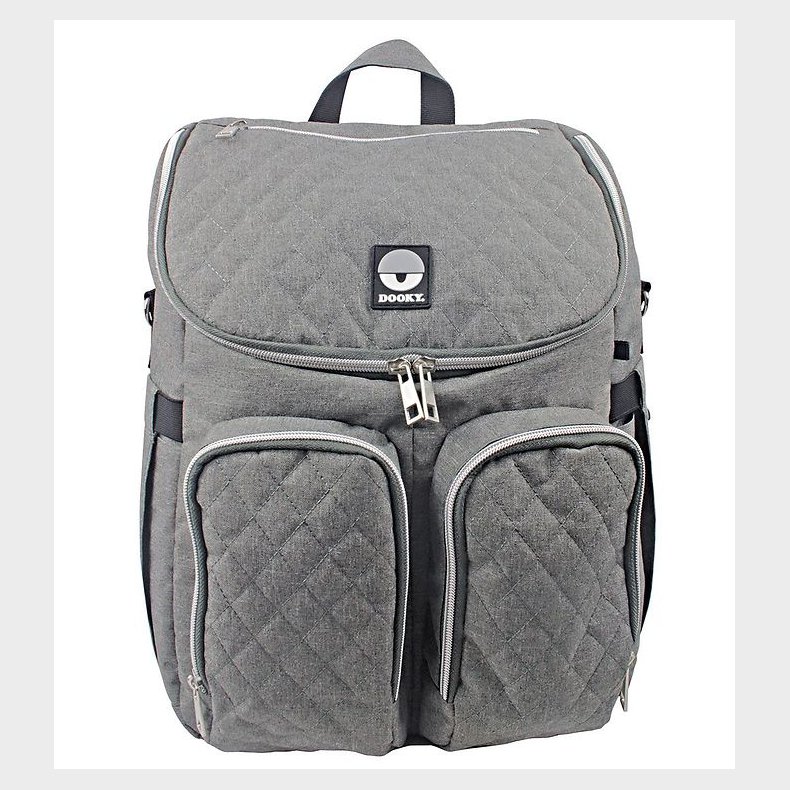 Dooky Pusletaske Rygsk - 2 i 1 - Grey Melange