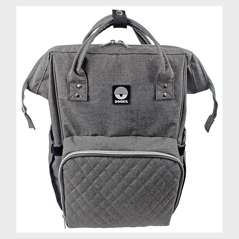 Dooky Pusletaske Rygsk - Stor - Grey Melange