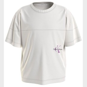 Calvin Klein T-Shirt - Monogram Off Placed T-shirt - Ivory