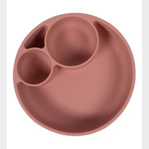Filibabba Tallerken - Silikone - Ruminddelt - Rosa