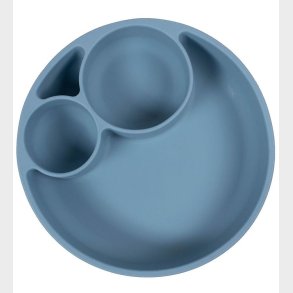 Filibabba Tallerken - Silikone - Ruminddelt - Powder Blue