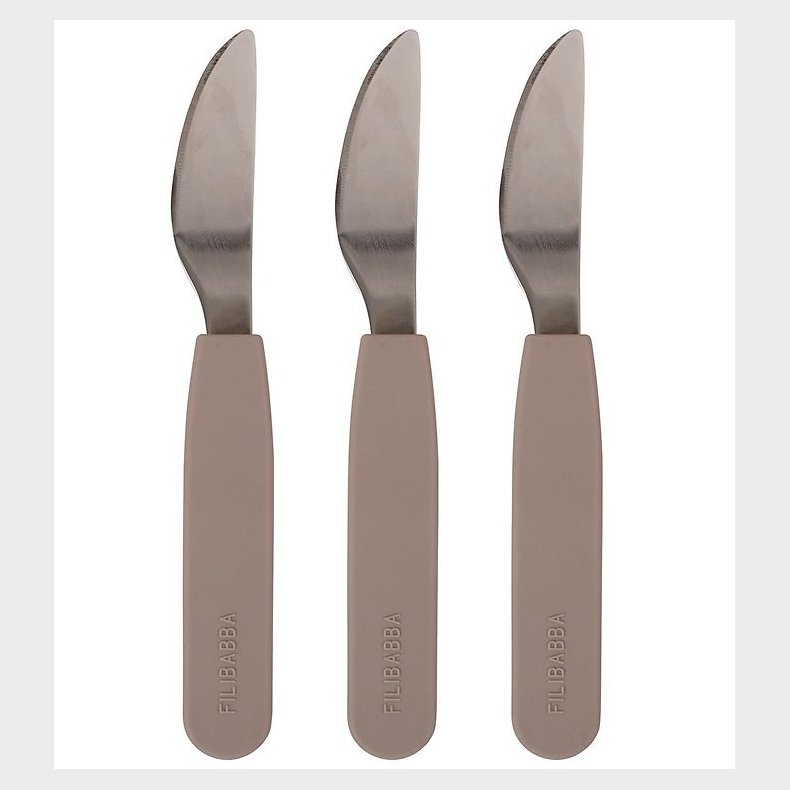 Filibabba Silikone Knive - 3-Pak - Warm Grey