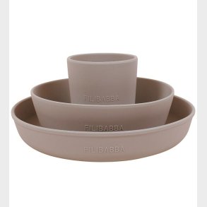 Filibabba Spisest - Silikone - 3 dele - Warm Grey