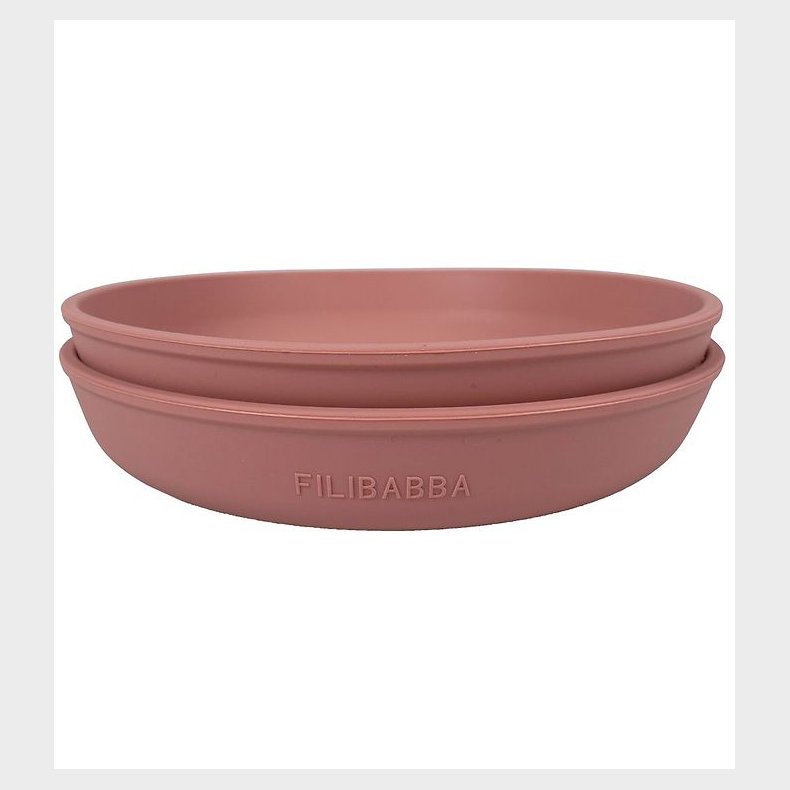 Filibabba Tallerkener - Silikone - 2-Pak - Rose