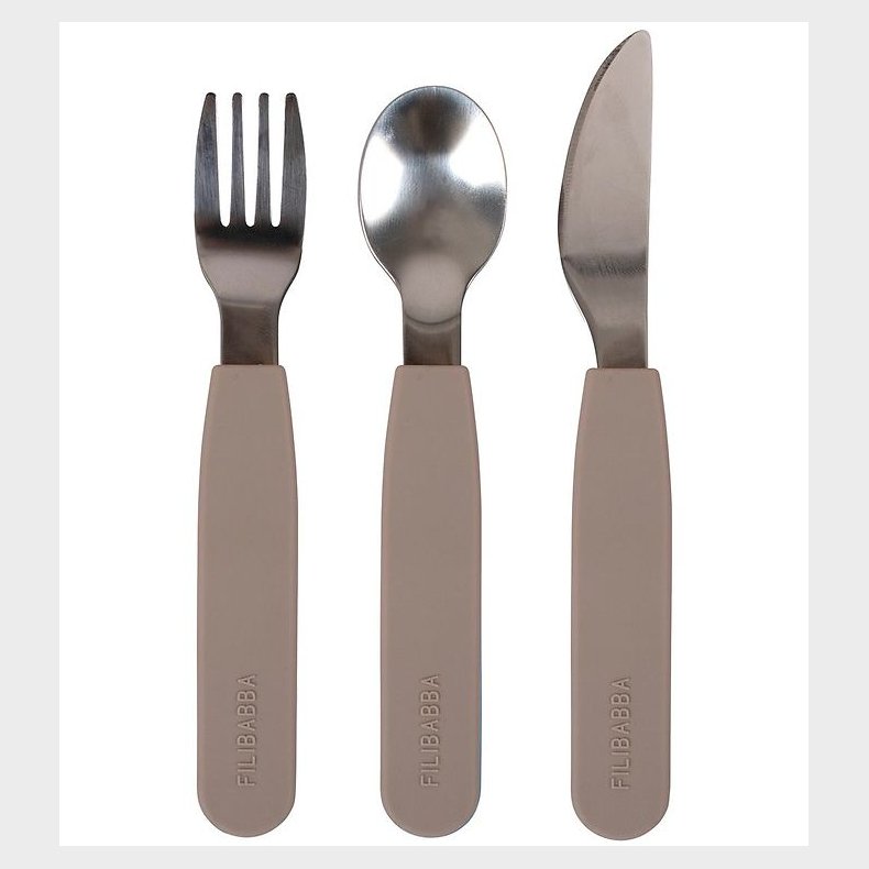 Filibabba Silikone Bestikst - Warm Grey