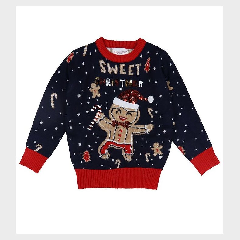 Jule-Sweaters Bluse - Cute Cookie Man - Strik - Bl