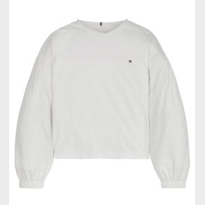 Tommy Hilfiger Bluse - Tommy Lace Tape Knit - Ancient White