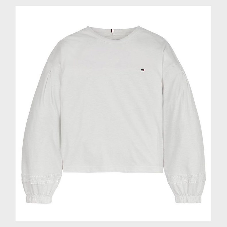 Tommy Hilfiger Bluse - Tommy Lace Tape Knit - Ancient White