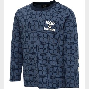 Hummel Bluse - hmlCheck T-Shirt l/s - Blue Horizon