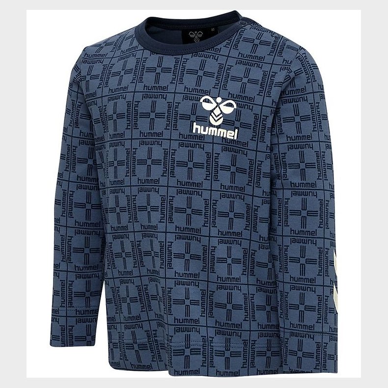 Hummel Bluse - hmlCheck T-Shirt l/s - Blue Horizon