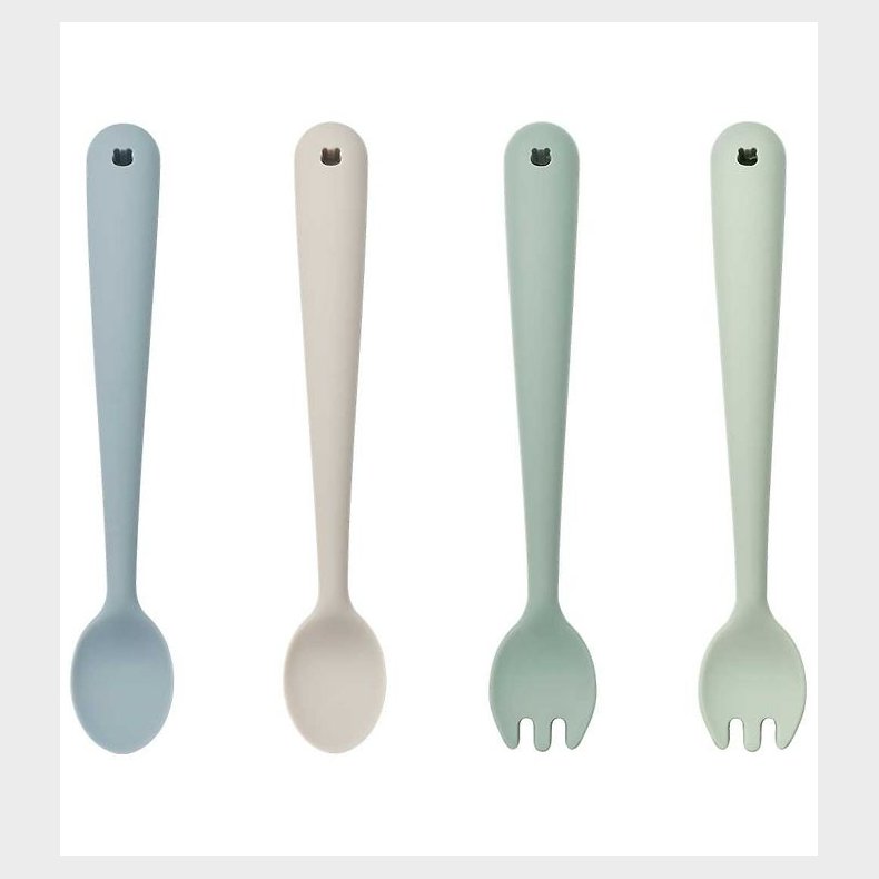 Liewood B�rnebestik - 4-Pak - Silikone - Shea - Dusty Mint