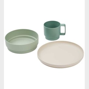 Liewood Spisest - Plastik - 3 dele -Walt - Dusty Mint Mix