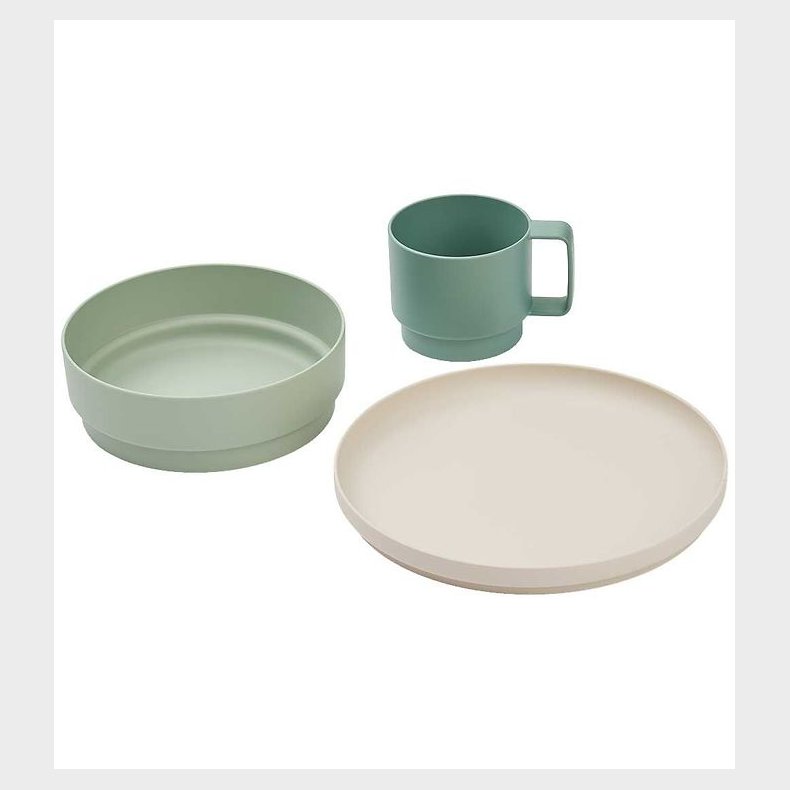 Liewood Spisest - Plastik - 3 dele -Walt - Dusty Mint Mix