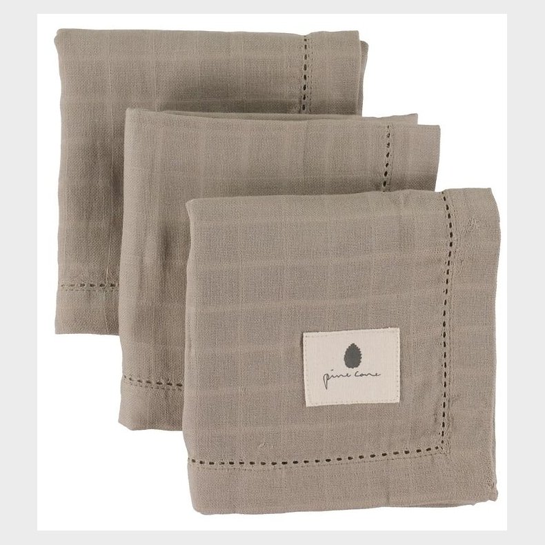 Pine Cone Stofbleer - 70x70 cm - 3-pak - Edith - Mushroom