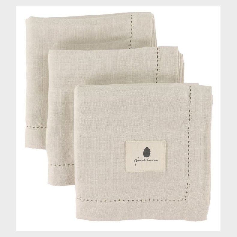 Pine Cone Stofbleer - 70x70 cm - 3-pak - Edith - Natura